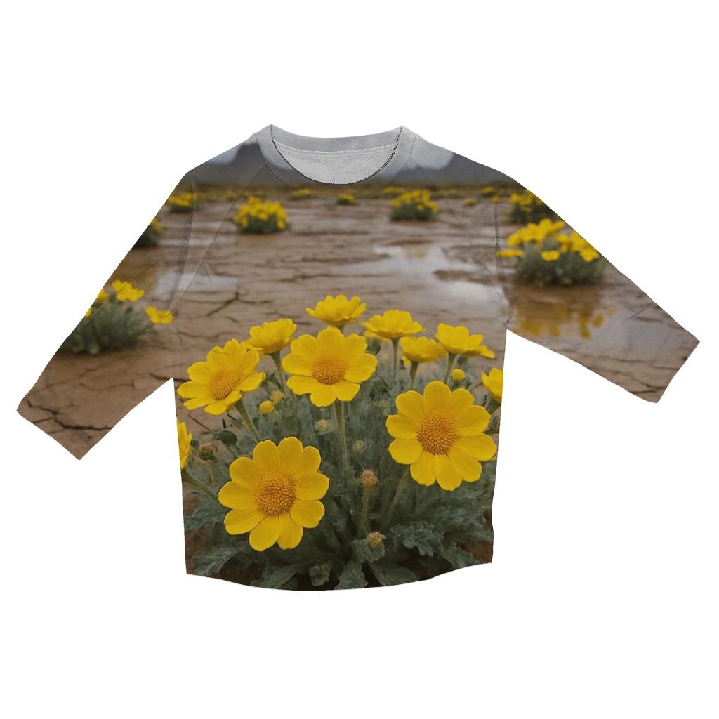 Desert Marigolds After Rare Rain trendy 3/4 sleeve tops