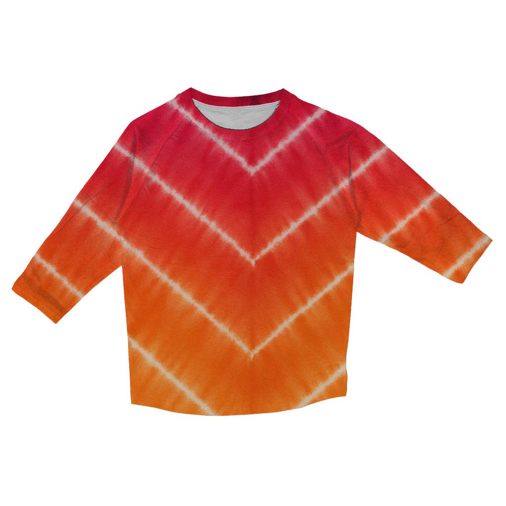 Chevron Sunset Accordion Stripes designer 3/4 sleeve blouses