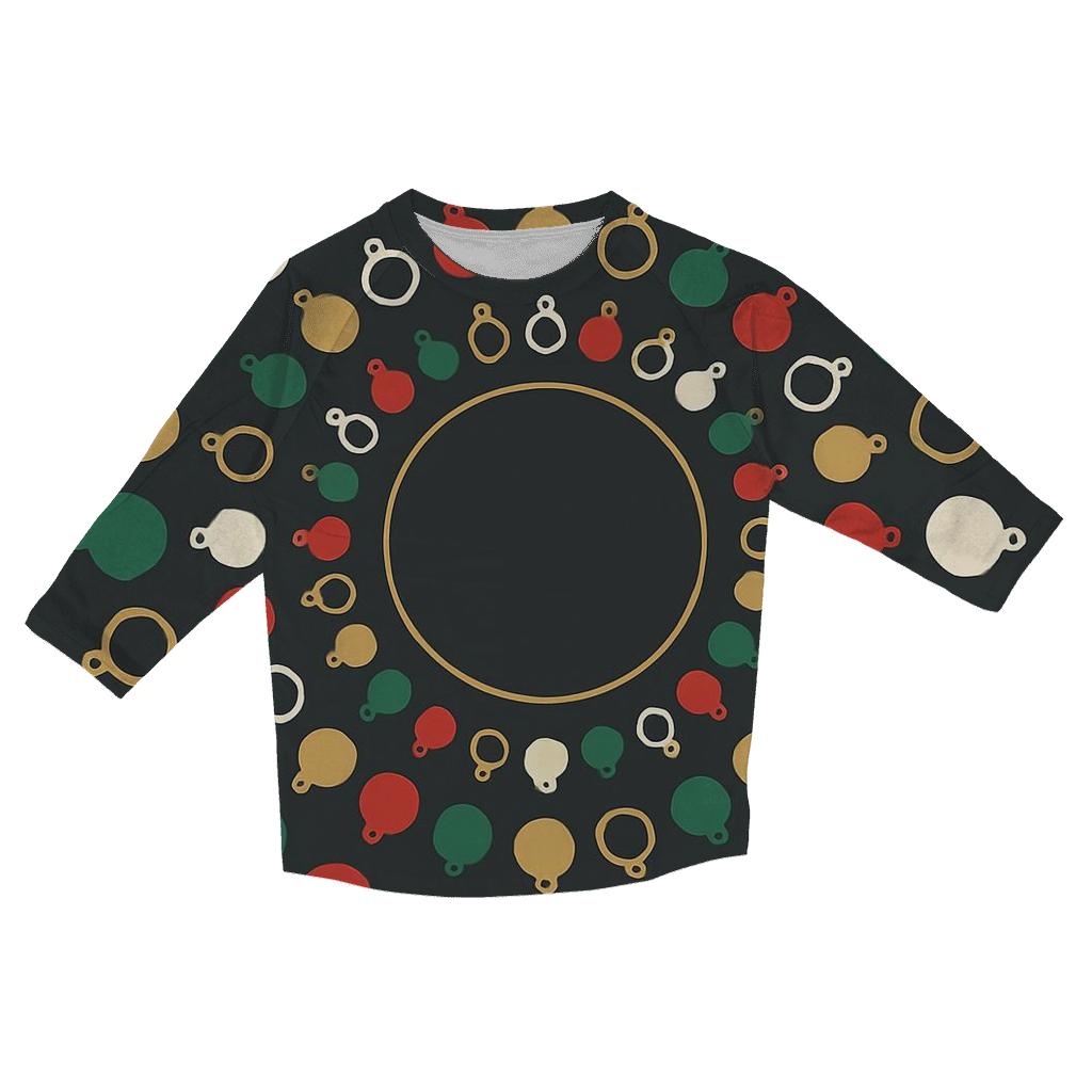 Ornament Ring Minimal Mandala fashion 3/4 sleeve shirts