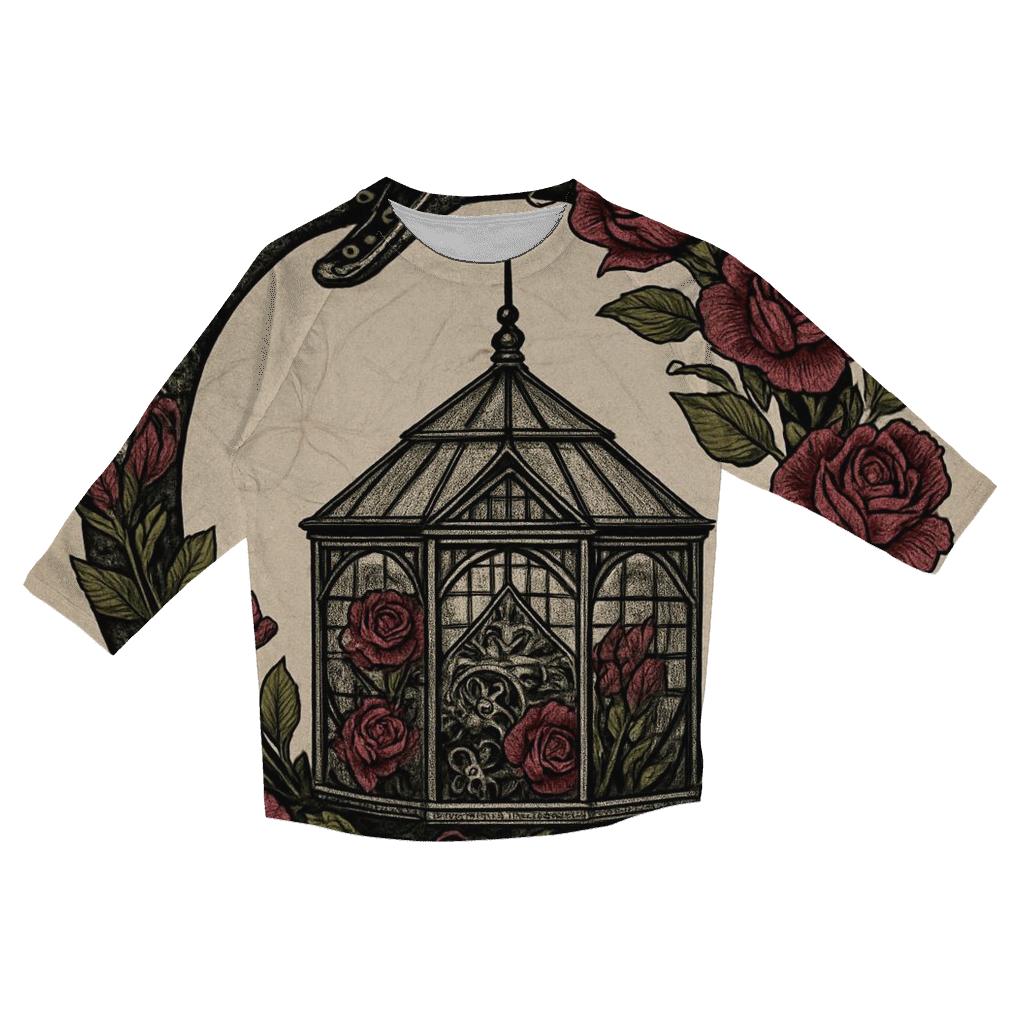 Mechanical Garden Ouroboros stylish quarter sleeve tops