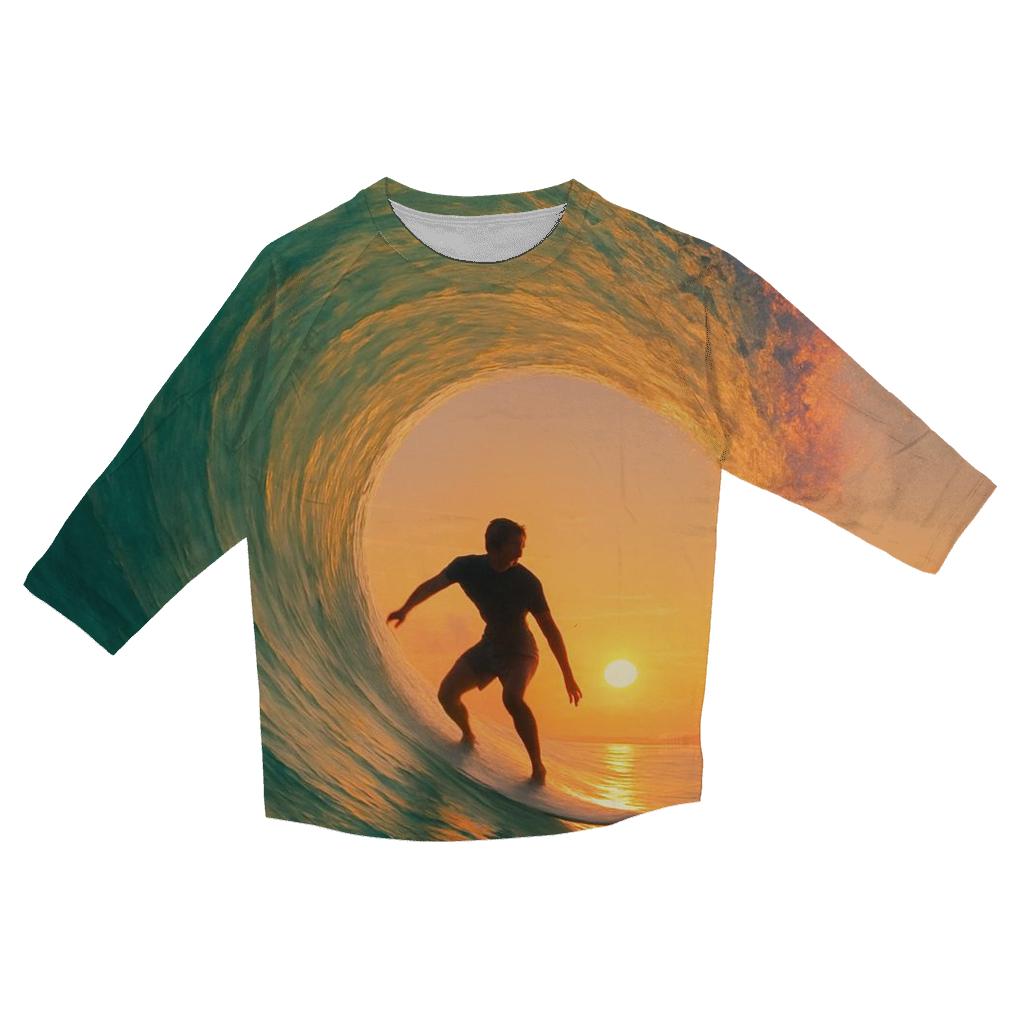 Coastal Surfing Horizon designer 3/4 sleeve blouses