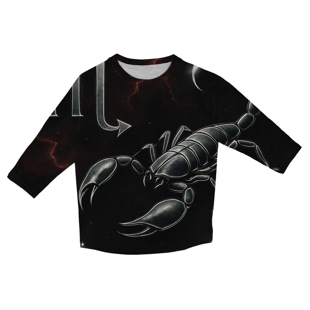 Scorpio Nebula Scorpion Sigil custom 3/4 sleeve shirts