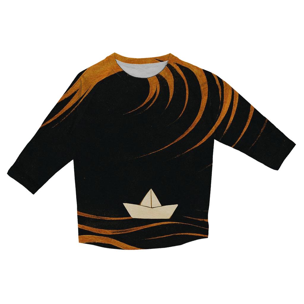 Solar Sailor Paper Boat cotton quarter sleeve shirts