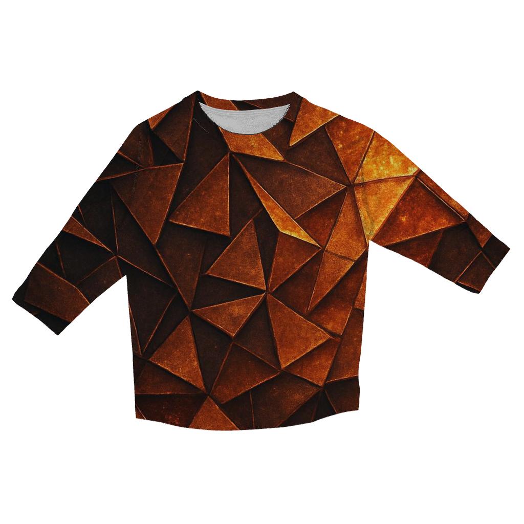 Bronze Ember Facets stylish quarter sleeve tops