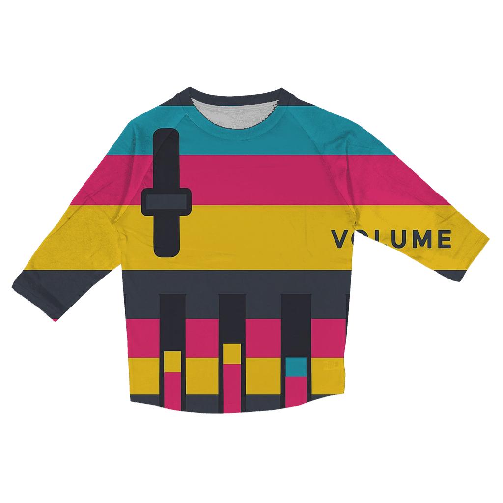Chromatic Stereo Waves fashion 3/4 sleeve shirts