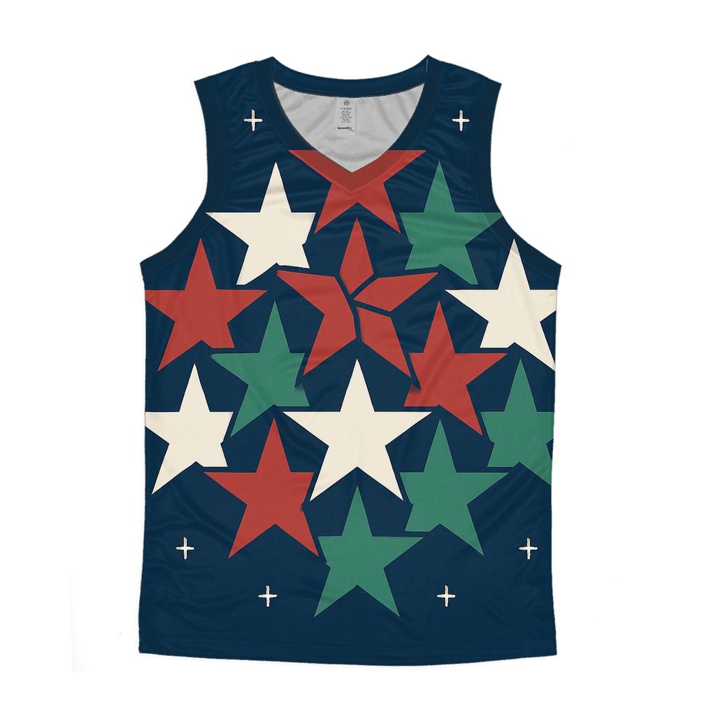 Celestial Noel Star Mosaic stylish racerback tanks
