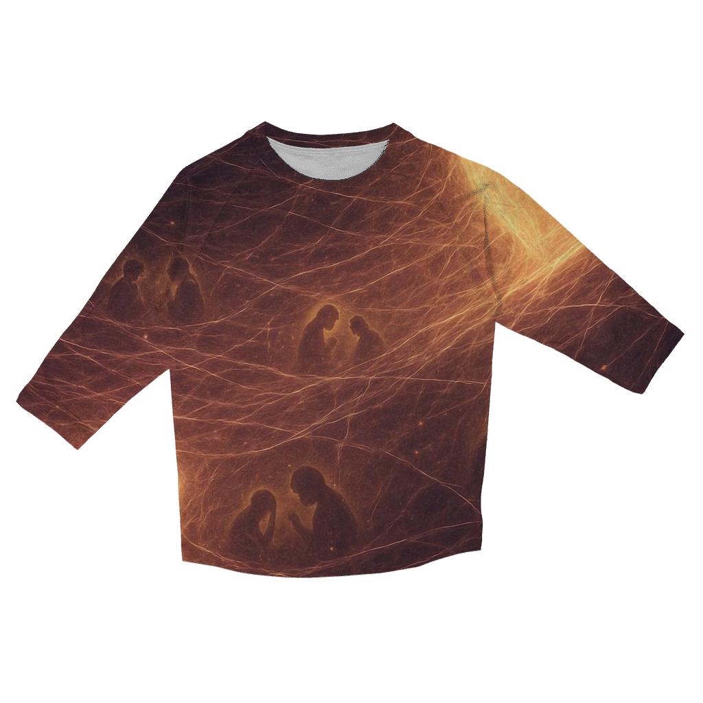 Cosmic Threads Between Her Heart And Mine trendy 3/4 sleeve tops