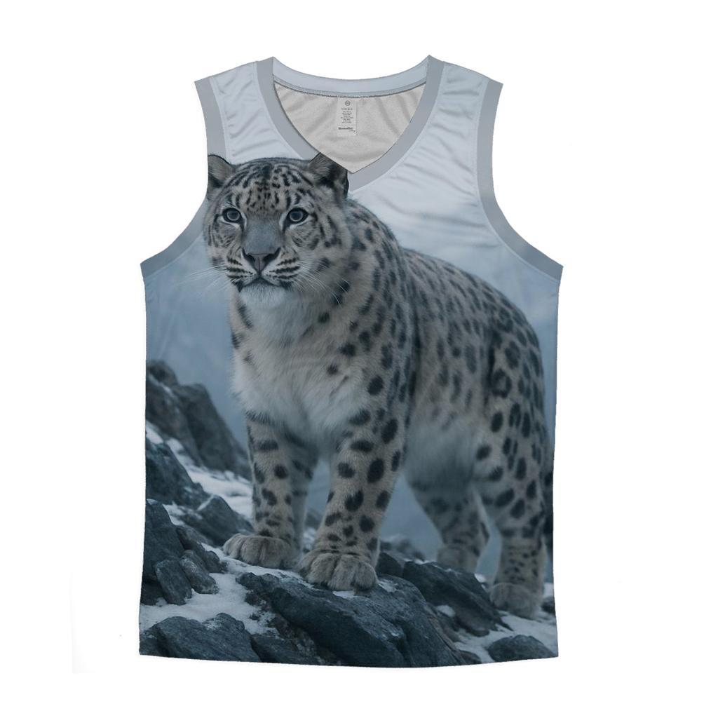 Snow Leopard On The Ridge casual summer tank tops