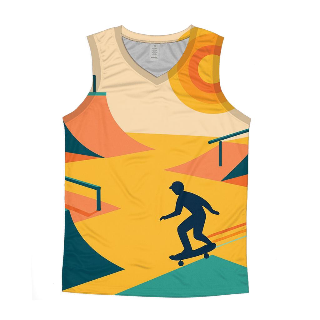 Retro Skate Park Lines stylish racerback tanks