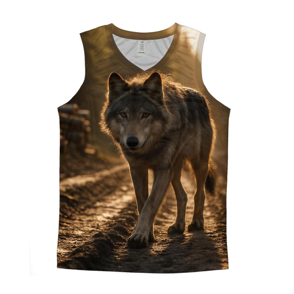 Forest Logging Road Encounter cotton sleeveless tops