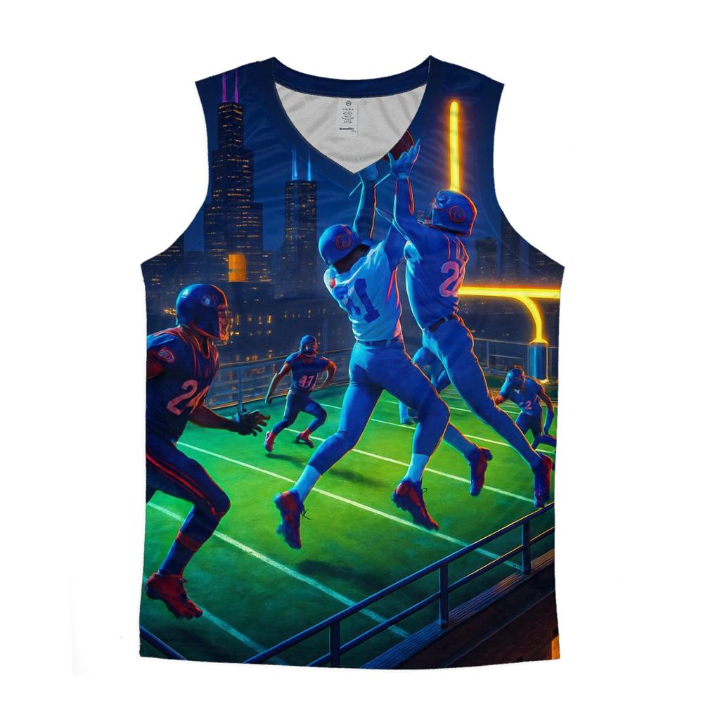 Skyline Showdown On The Rooftop Gridiron designer workout tanks
