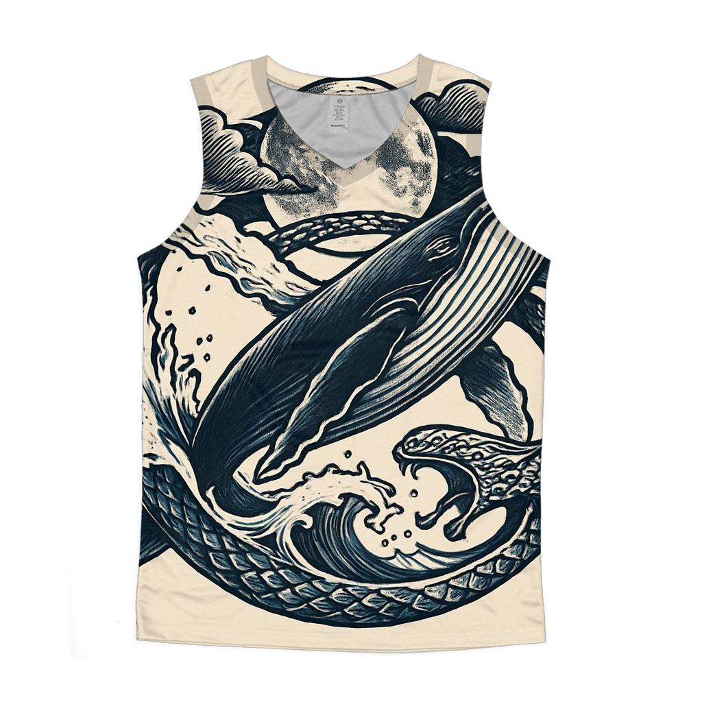 Lunar Tide Ouroboros Whale casual summer tank tops