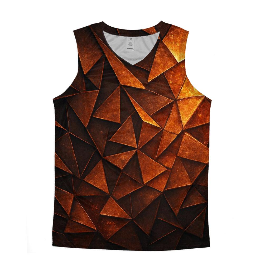Bronze Ember Facets personalized athletic tanks