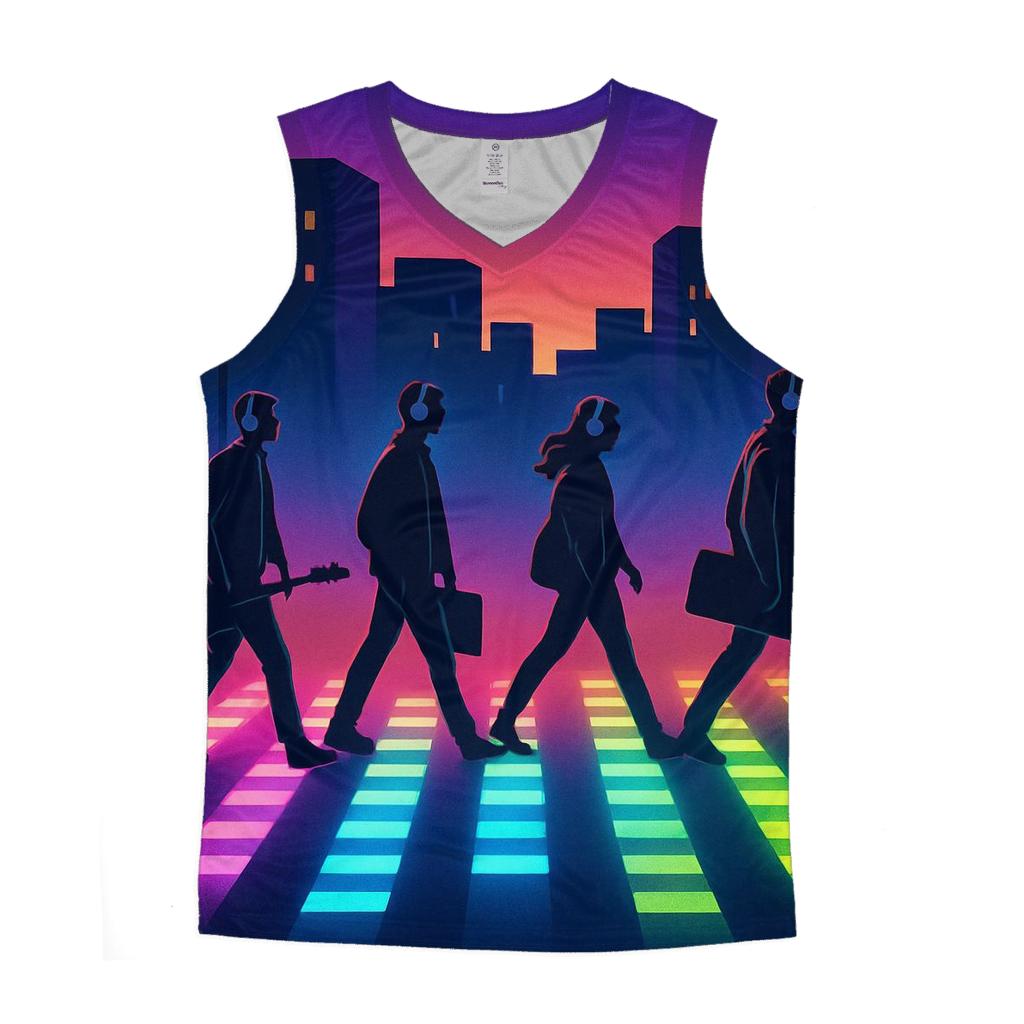 Equalizer City Crosswalk graphic print tank tops