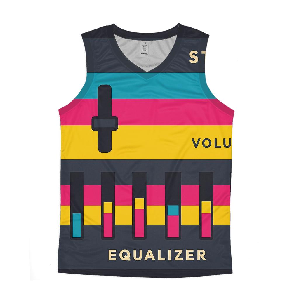 Chromatic Stereo Waves sports performance tank tops