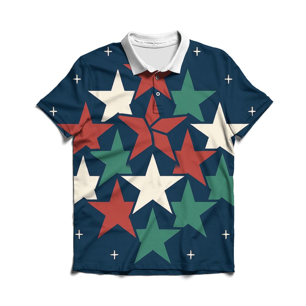 Celestial Noel Star Mosaic branded logo polo shirts
