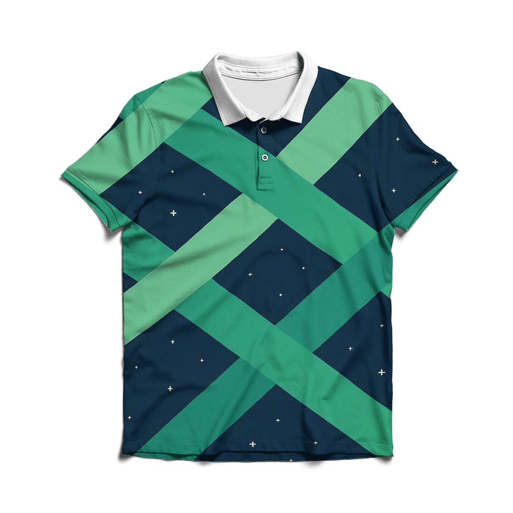 Aurora Ribbon Lattice casual sports polo shirts