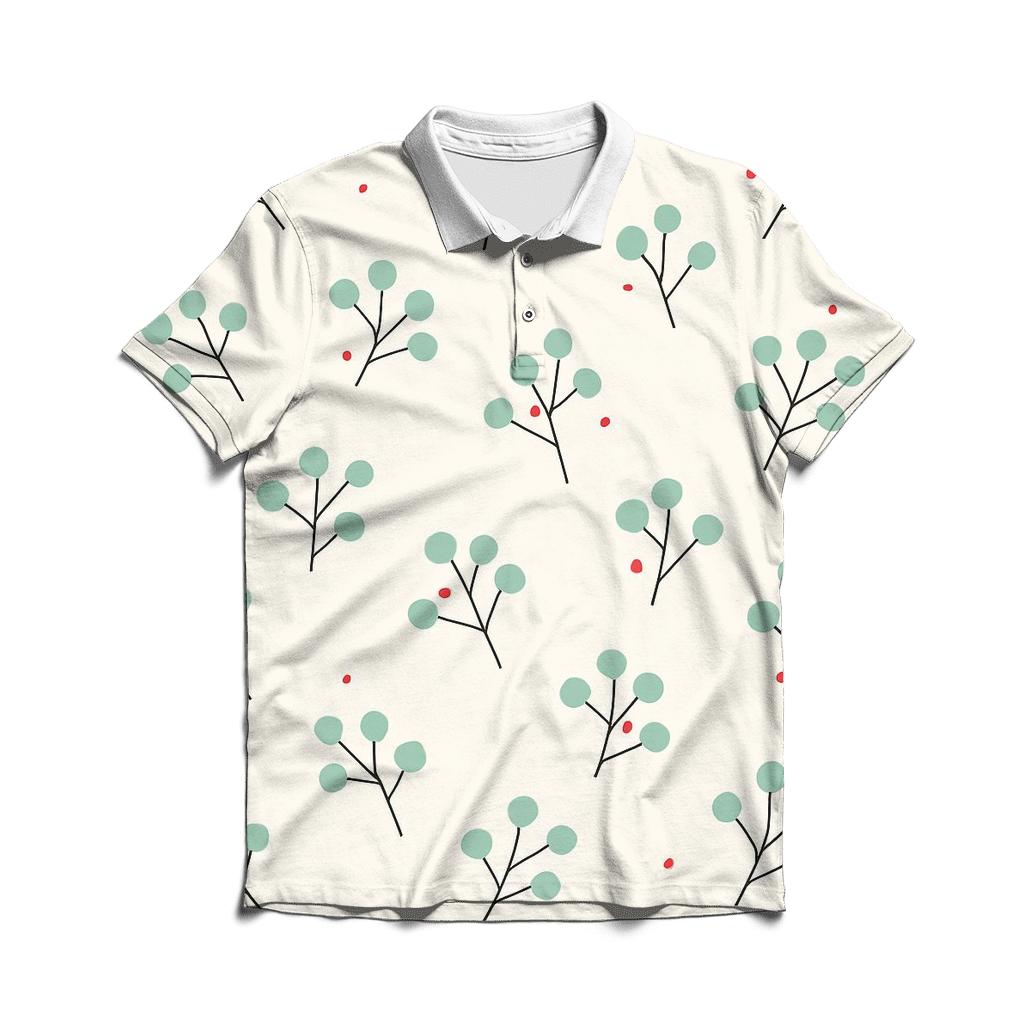 Minimal Mistletoe Constellations stylish collar polo tees