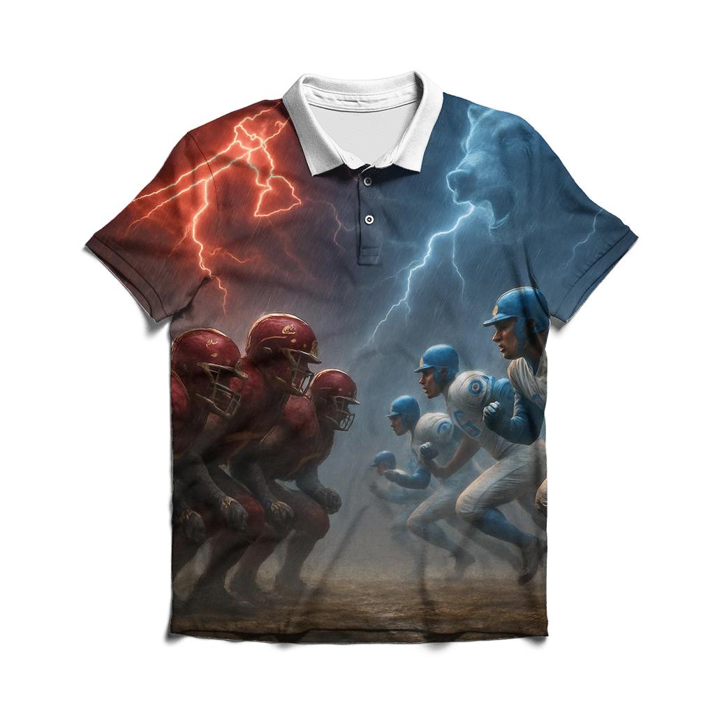 Stormfront Battle Braves Line Vs Cubs Charge stylish collar polo tees