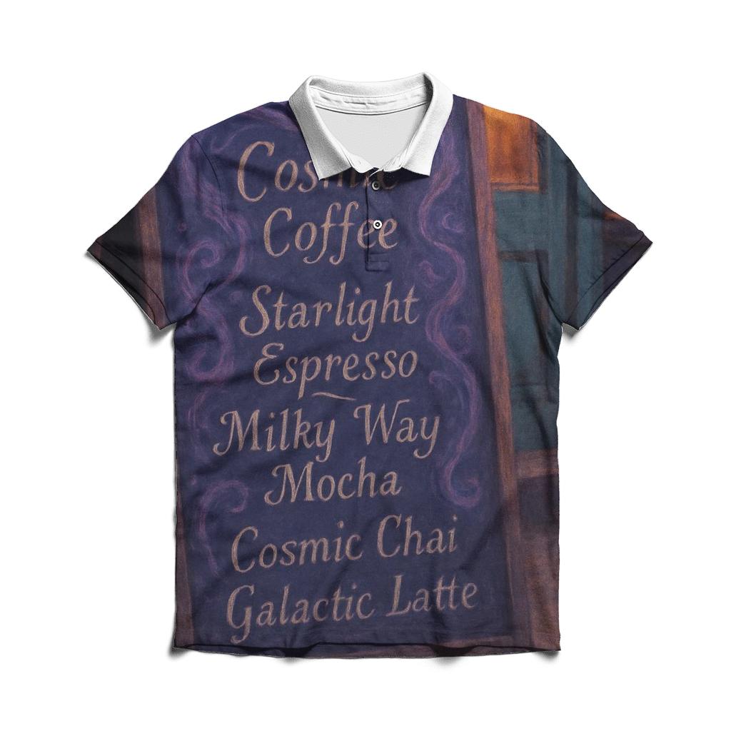 Nebula Night Cafe Signboard stylish collar polo tees