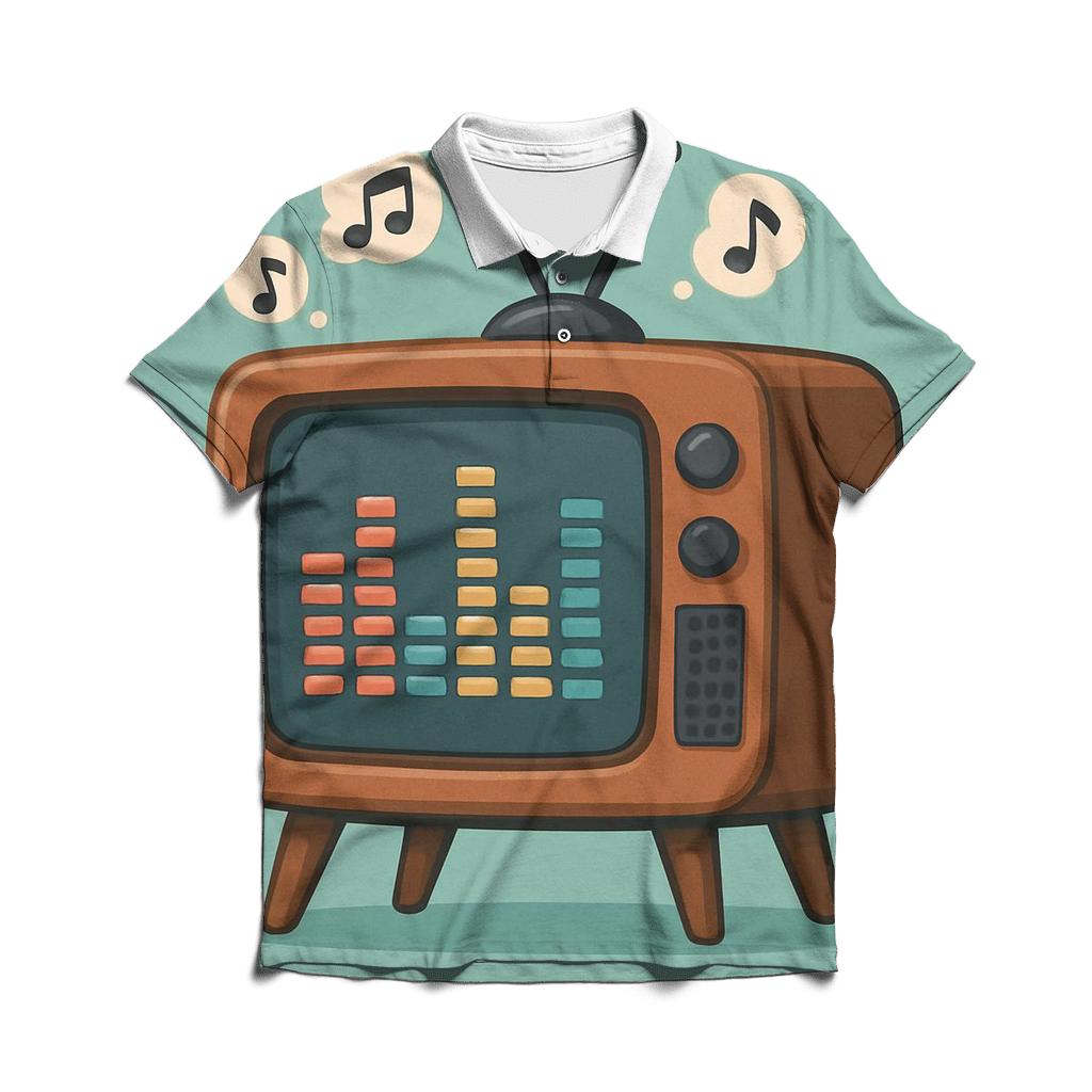 Retro TV Music Channel classic pique polos