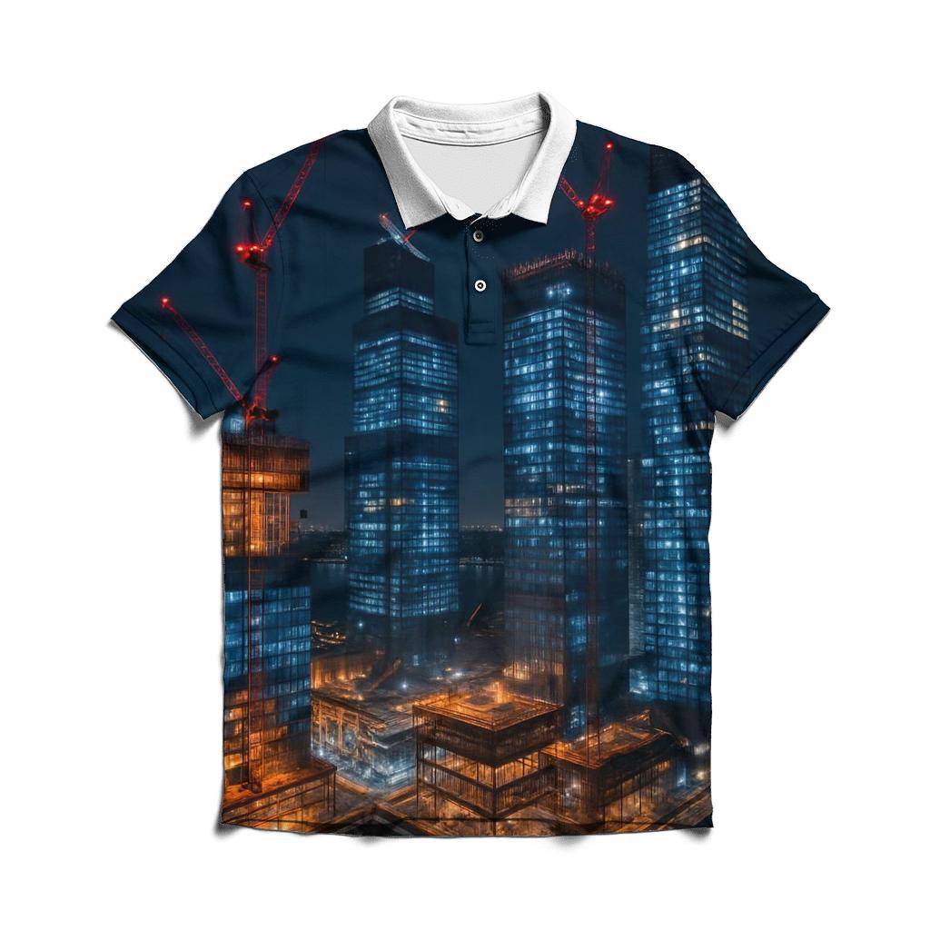 Nocturnal Construction Above Hudson Yards stylish collar polo tees