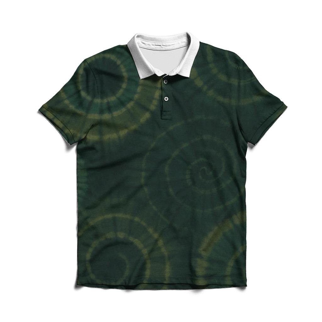 Overdye Forest Shadow Rings branded logo polo shirts