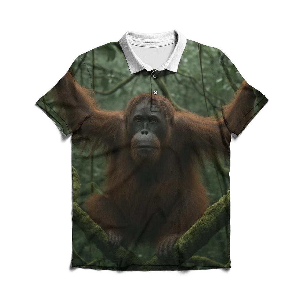 Orangutan Crossing The Vines designer slim fit polos