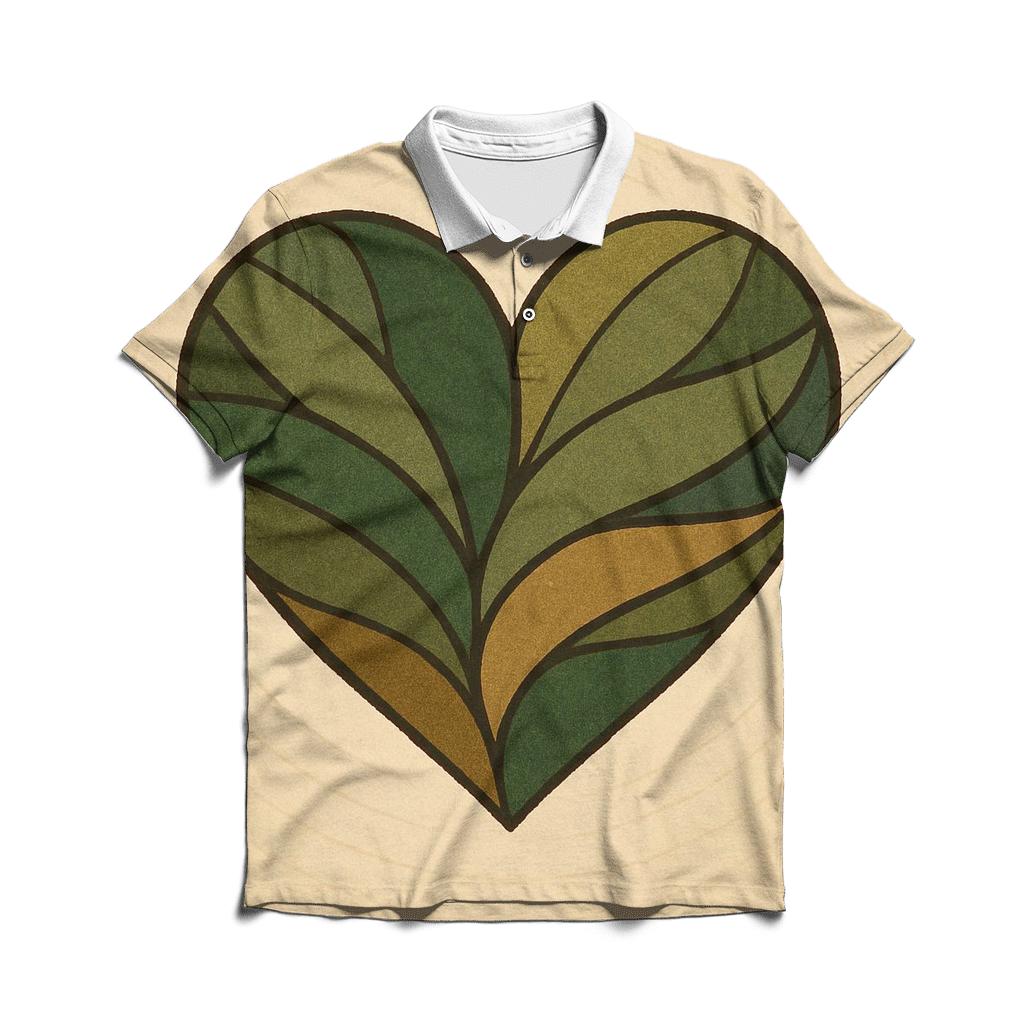 Earth Heart Resonance casual sports polo shirts