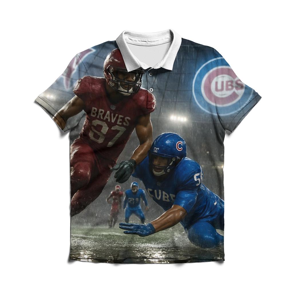 Rain Slicked Rivalry Under The Retractable Dome designer slim fit polos