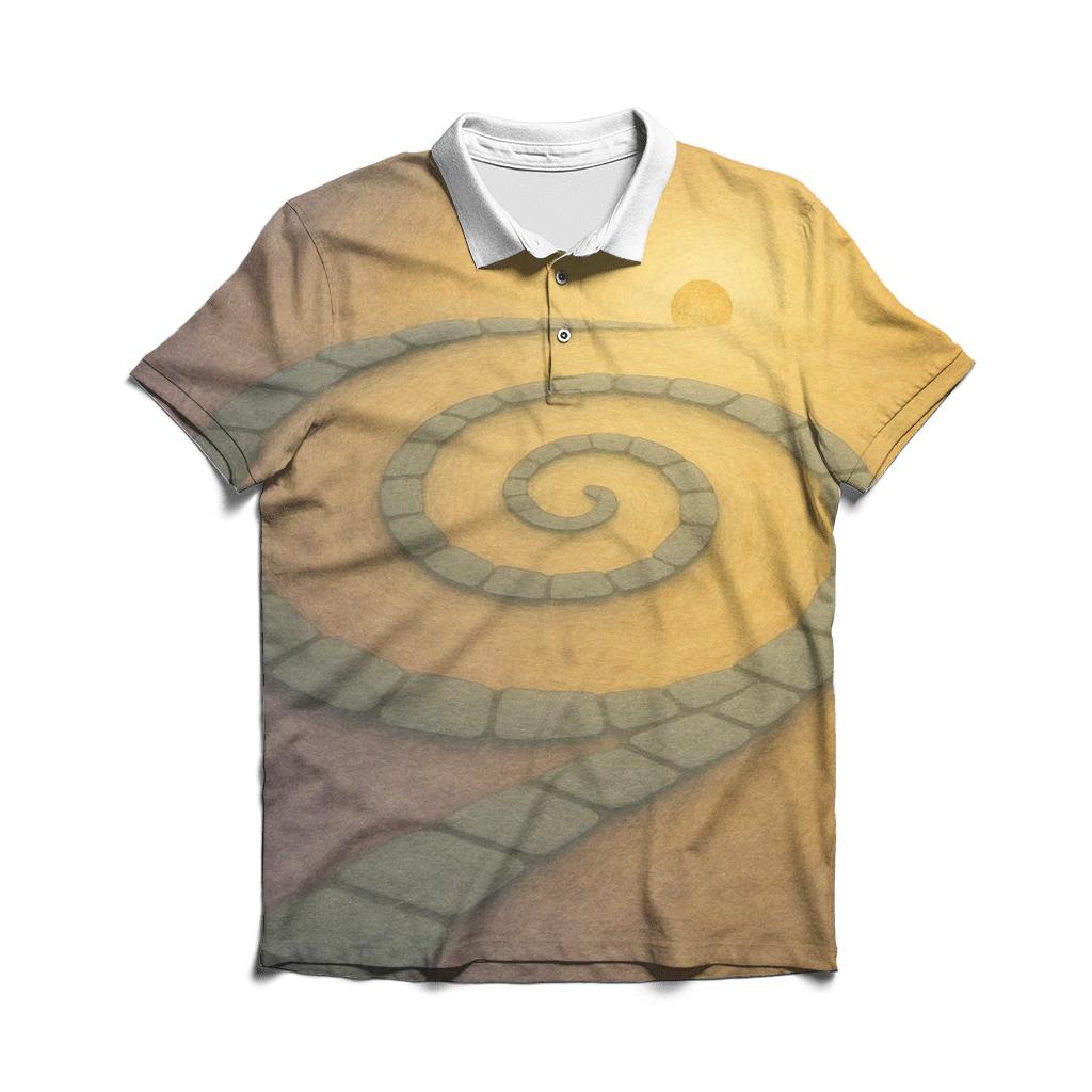 Spiral Path To Dawn personalized polo shirts