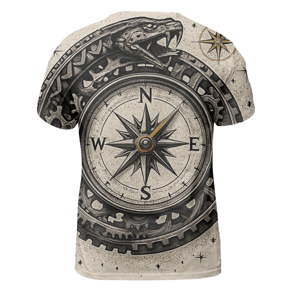 Clockwork Ouroboros Compass custom all-over print shirts