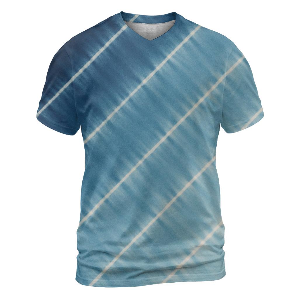 Indigo Arashi Rainfall Diagonals designer pattern shirts