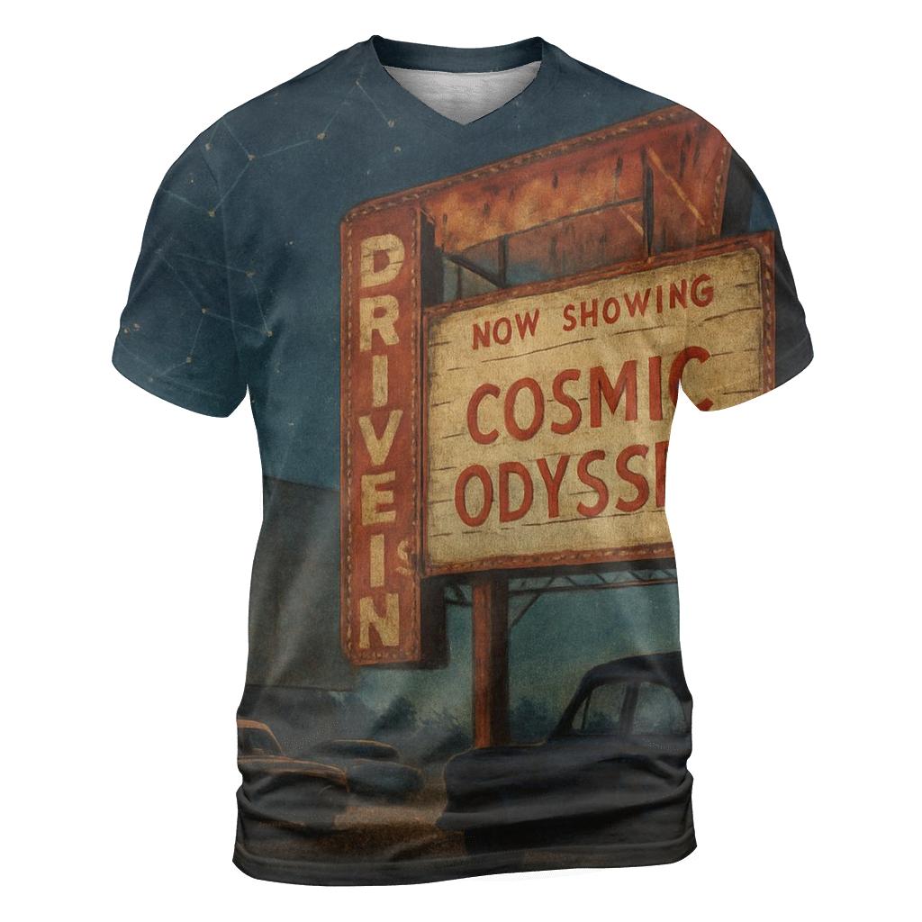 Starlight Drive In Cinema Marquee vibrant all-over design tees