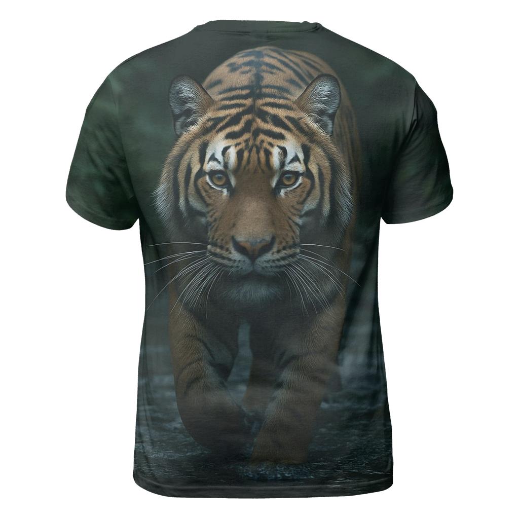 Tiger At The Forest Stream creative print fashion shirts
