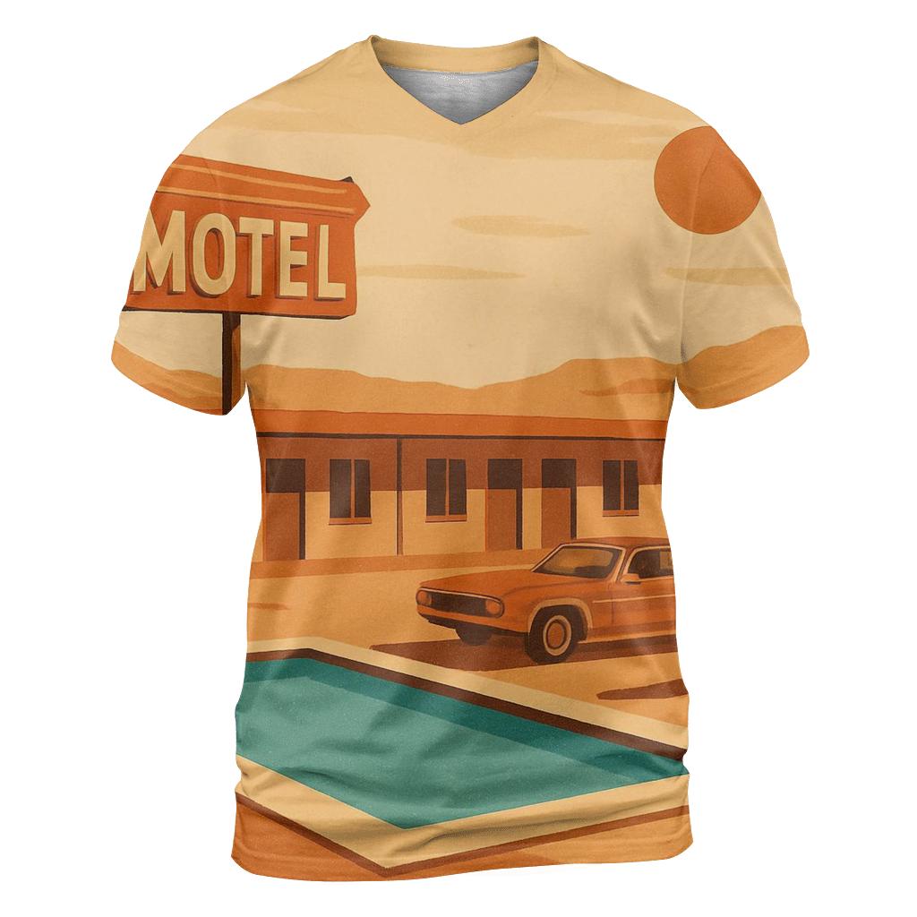 Desert Mirage Road Motel unique graphic print tees