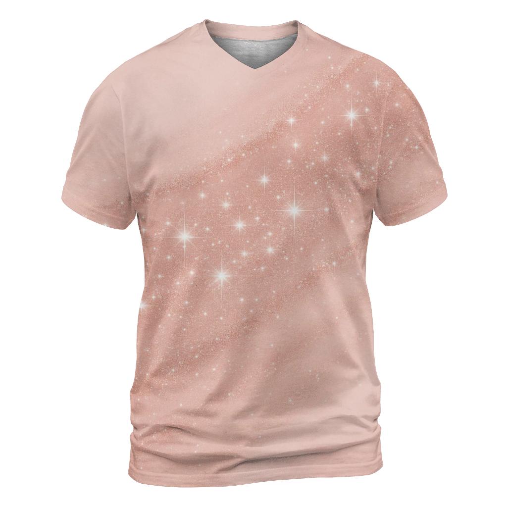 Rose Quartz Glitter Veil trendy printed shirt styles