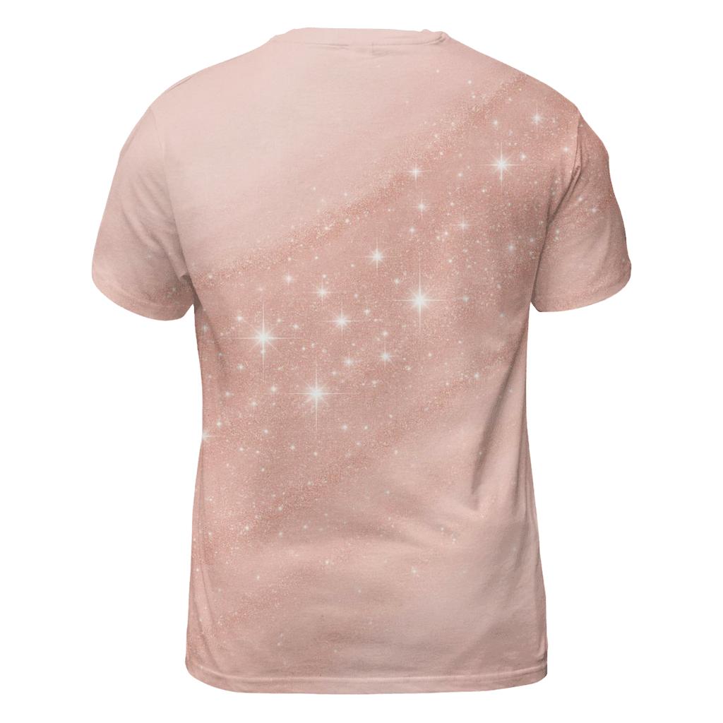 Rose Quartz Glitter Veil trendy printed shirt styles