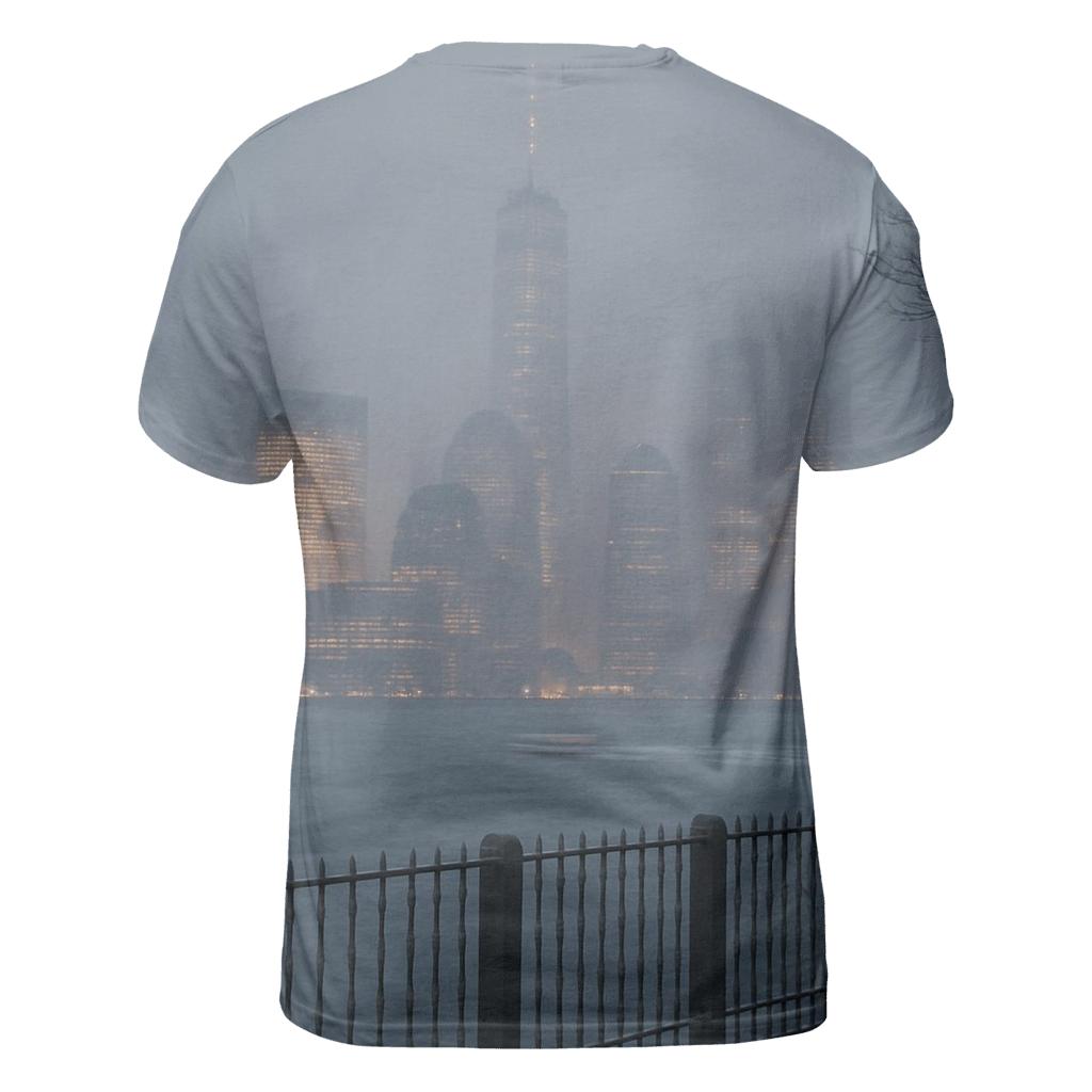 Winter Storm Rolling Toward Lower Manhattan creative print fashion shirts