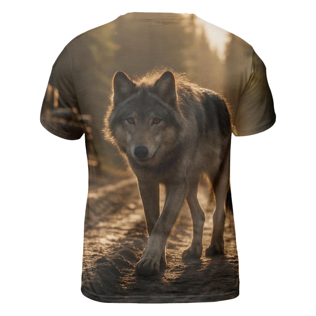 Forest Logging Road Encounter artistic all-over print tops