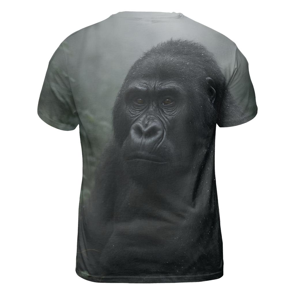 Mountain Gorilla In Misty Canopy vibrant all-over design tees