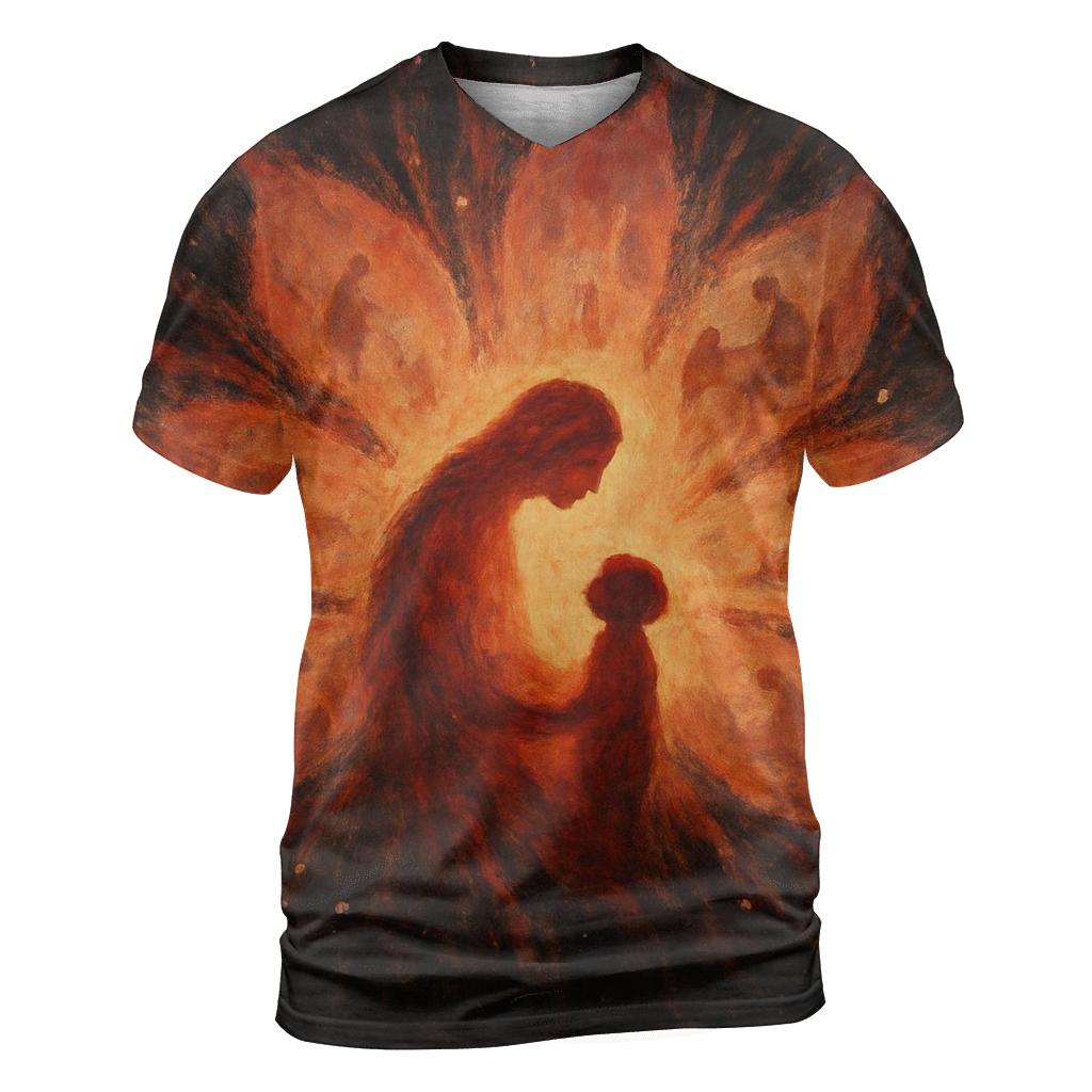 Supernova Of Sacrifice And Tenderness artistic all-over print tops