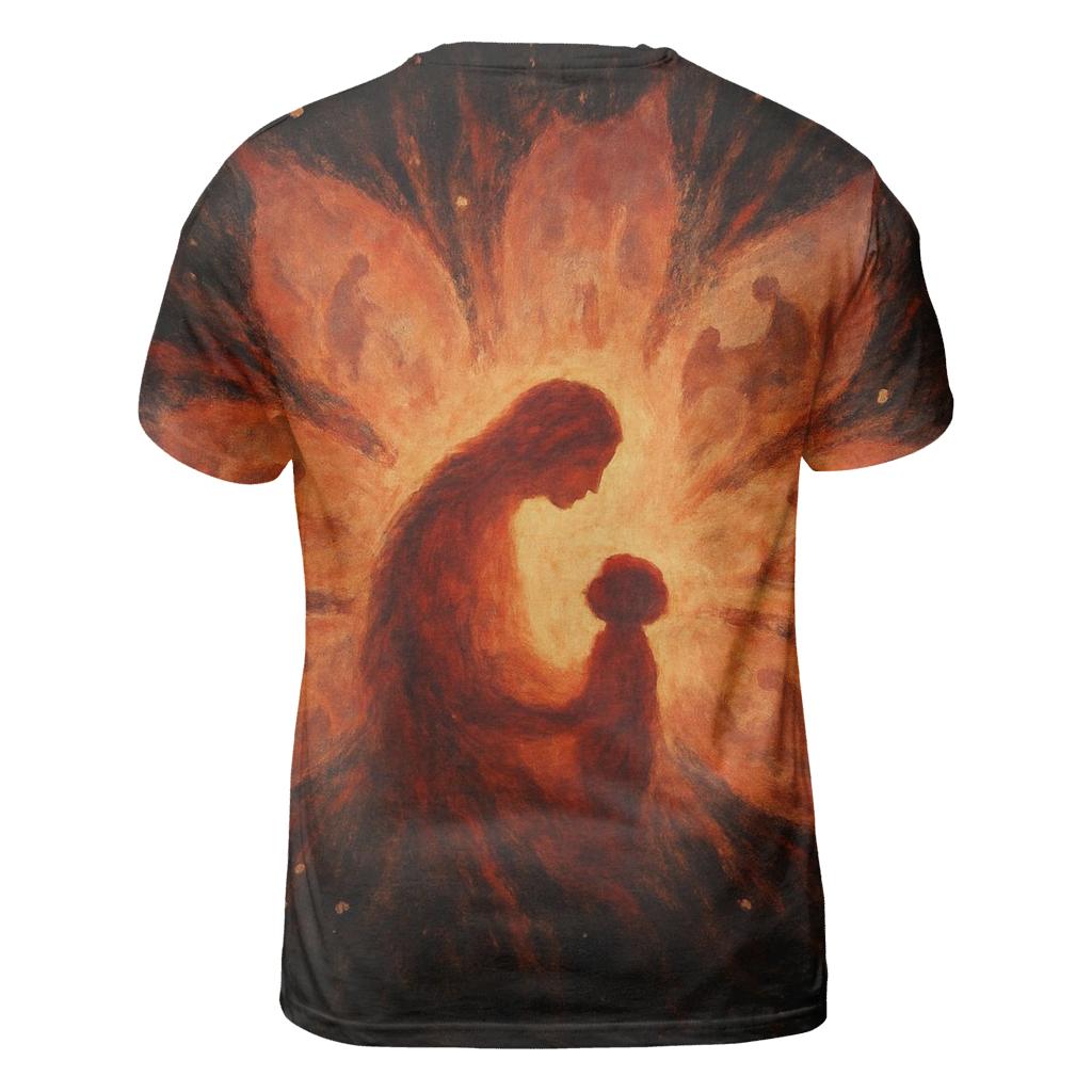 Supernova Of Sacrifice And Tenderness artistic all-over print tops
