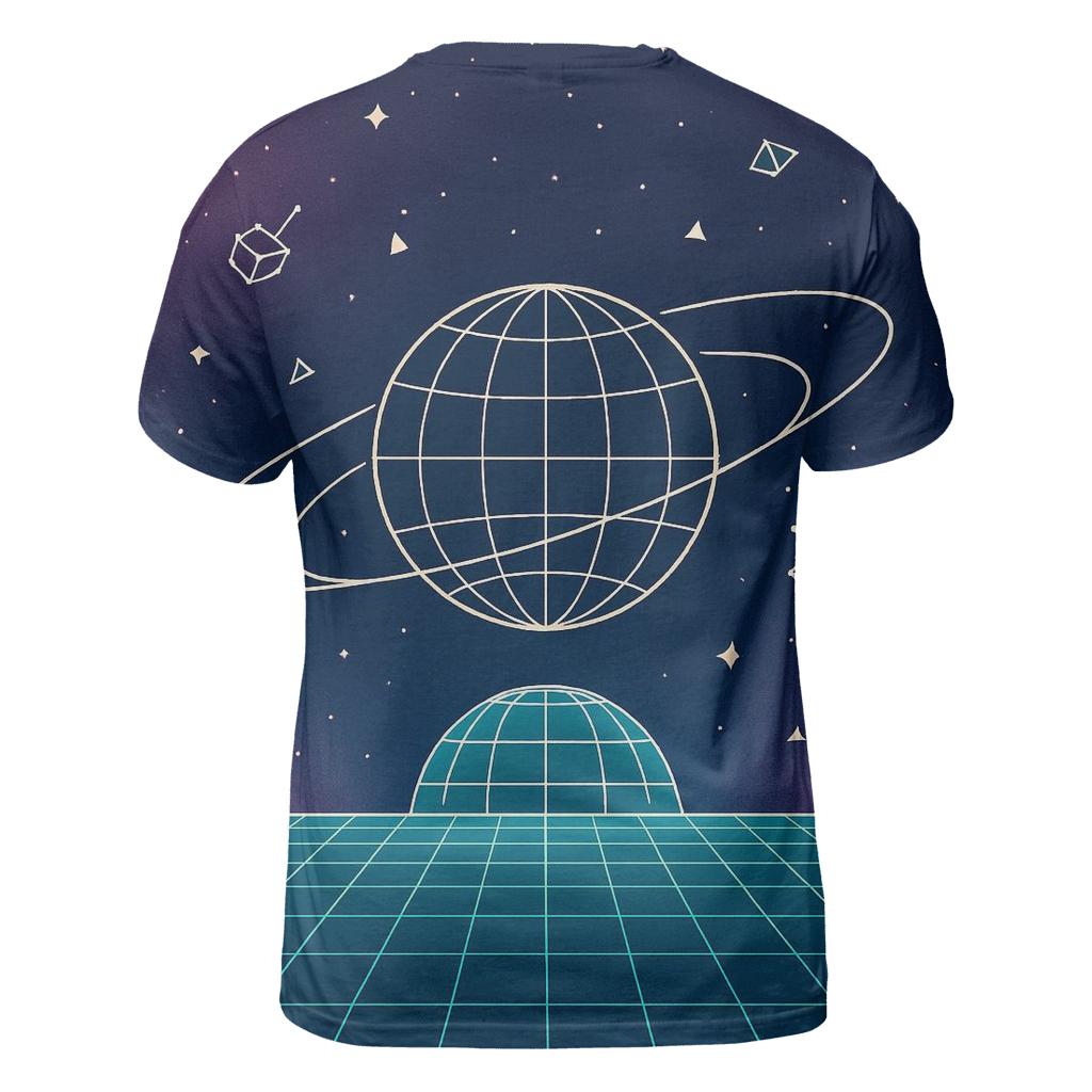 Retro Space Grid Orbit designer pattern shirts
