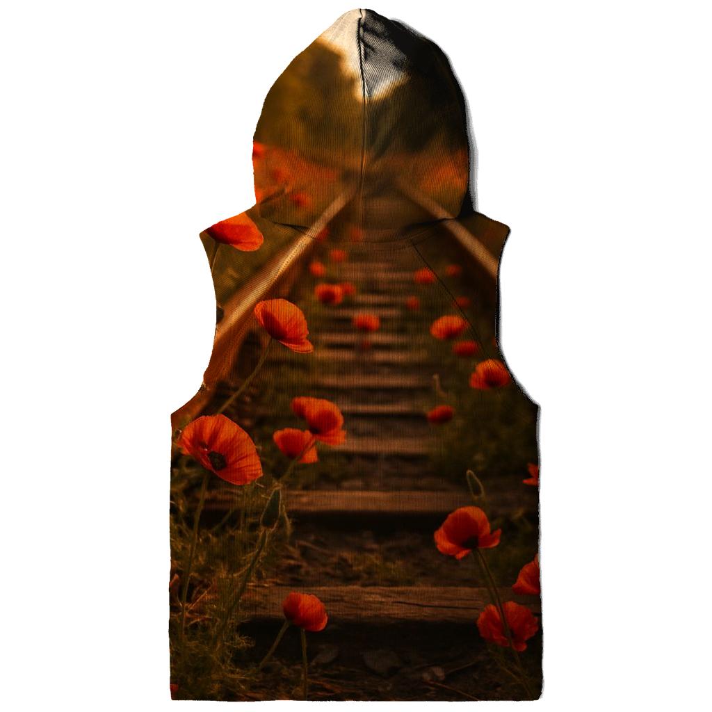Wild Poppies Along Forgotten Railway lightweight hoodies