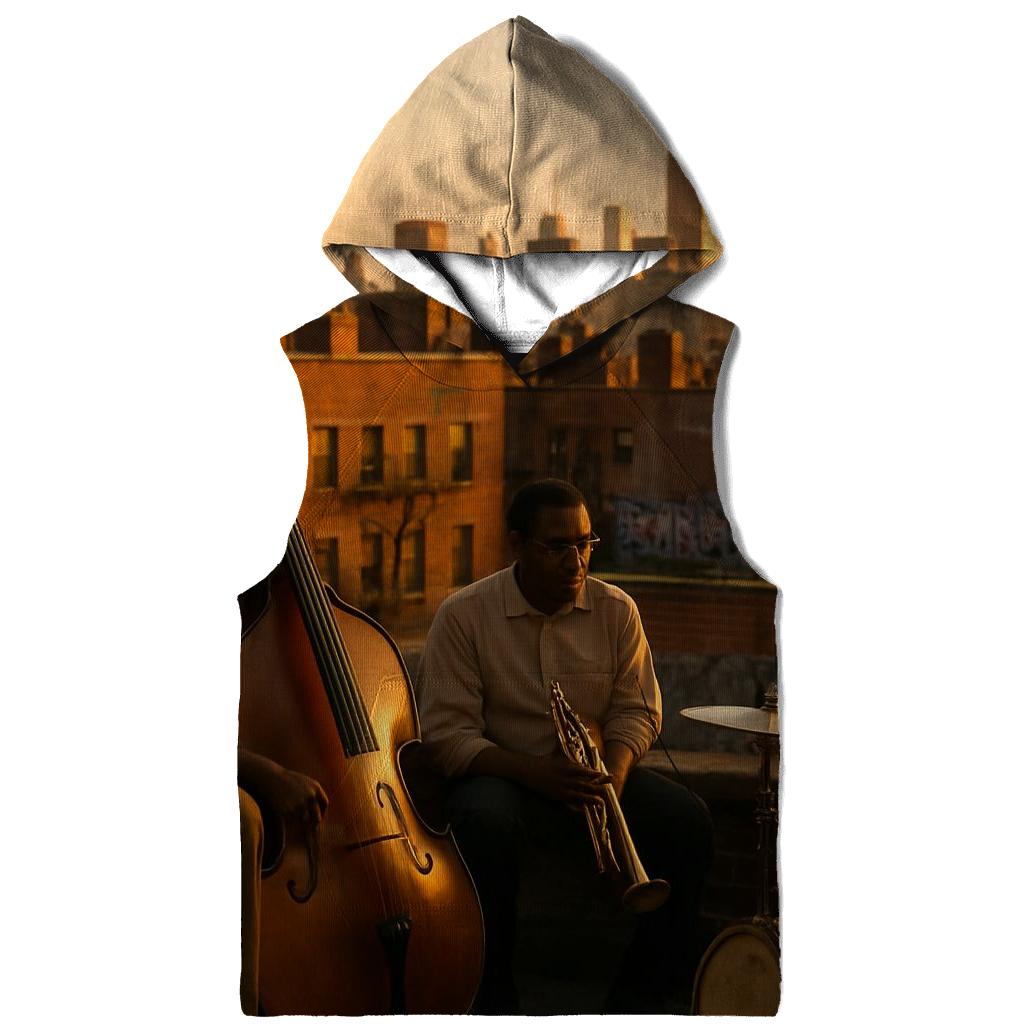 Harlem Rooftop Jazz At Golden Hour graphic hoodies