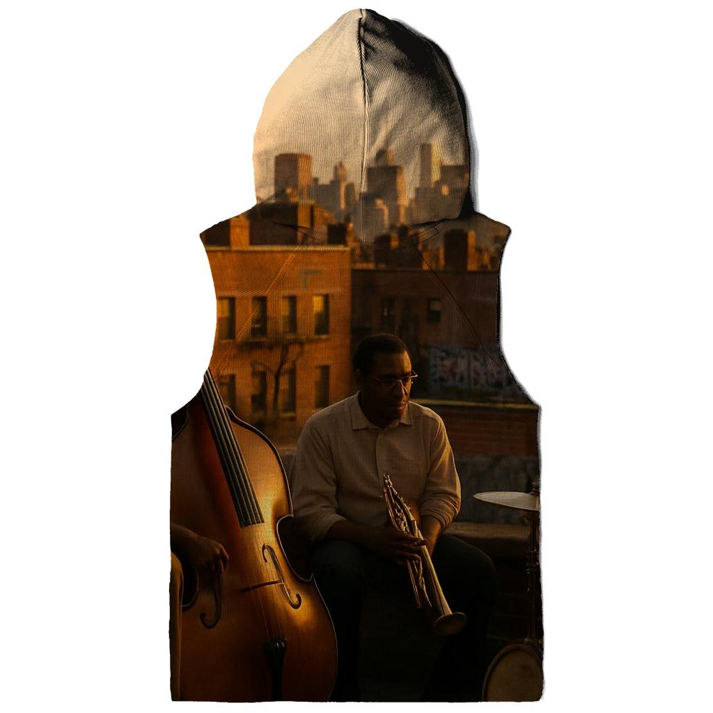Harlem Rooftop Jazz At Golden Hour graphic hoodies