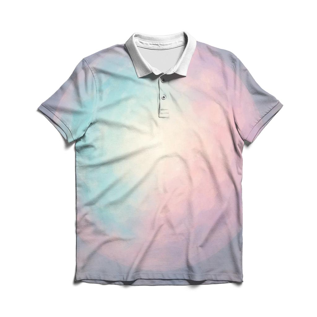 Clouded Opal Bloom custom polo shirts