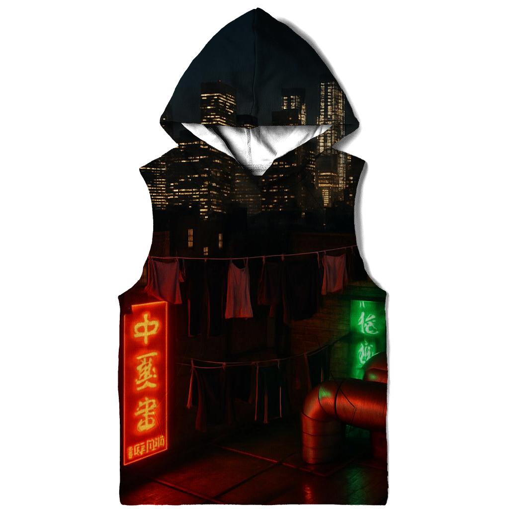 Late Night Chinatown Rooftop View hoodie trends