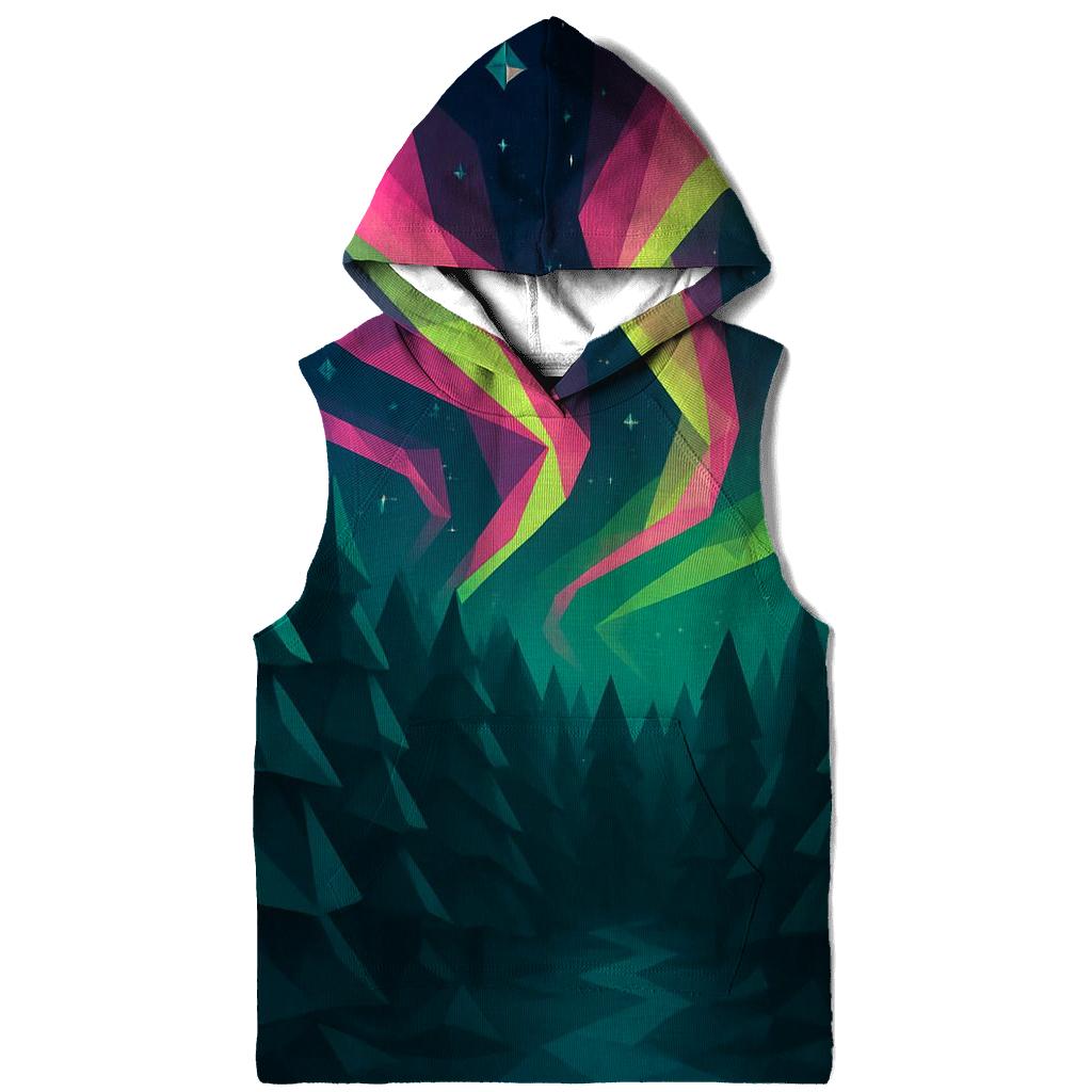 Aurora Geometric Forest graphic hoodies